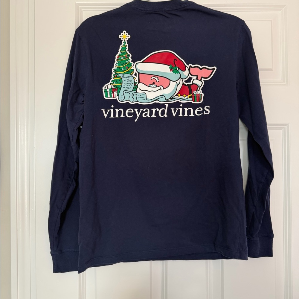 Vineyard Vines holiday Christmas whale long sleeve lounge top size XS